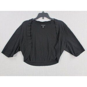 Ann Taylor Kids Black Open Front Cardigan Shrug Sweater Large